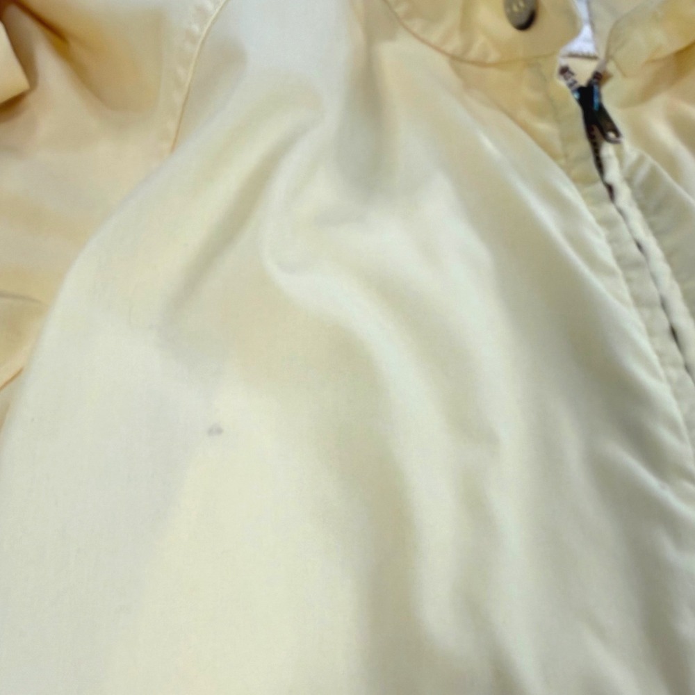 Vintage 60s 70s London Fog Harrington Jacket Yellow Ivory Talon Zip Size 40 Reg - Picture 10 of 10